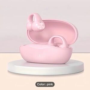 Pink Wireless Earbuds with Charging Case